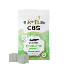 MELLOW FELLOW HAPPY GUMMIES 2PZ EDIBLES 100MG CBG GREEN APPLE-2