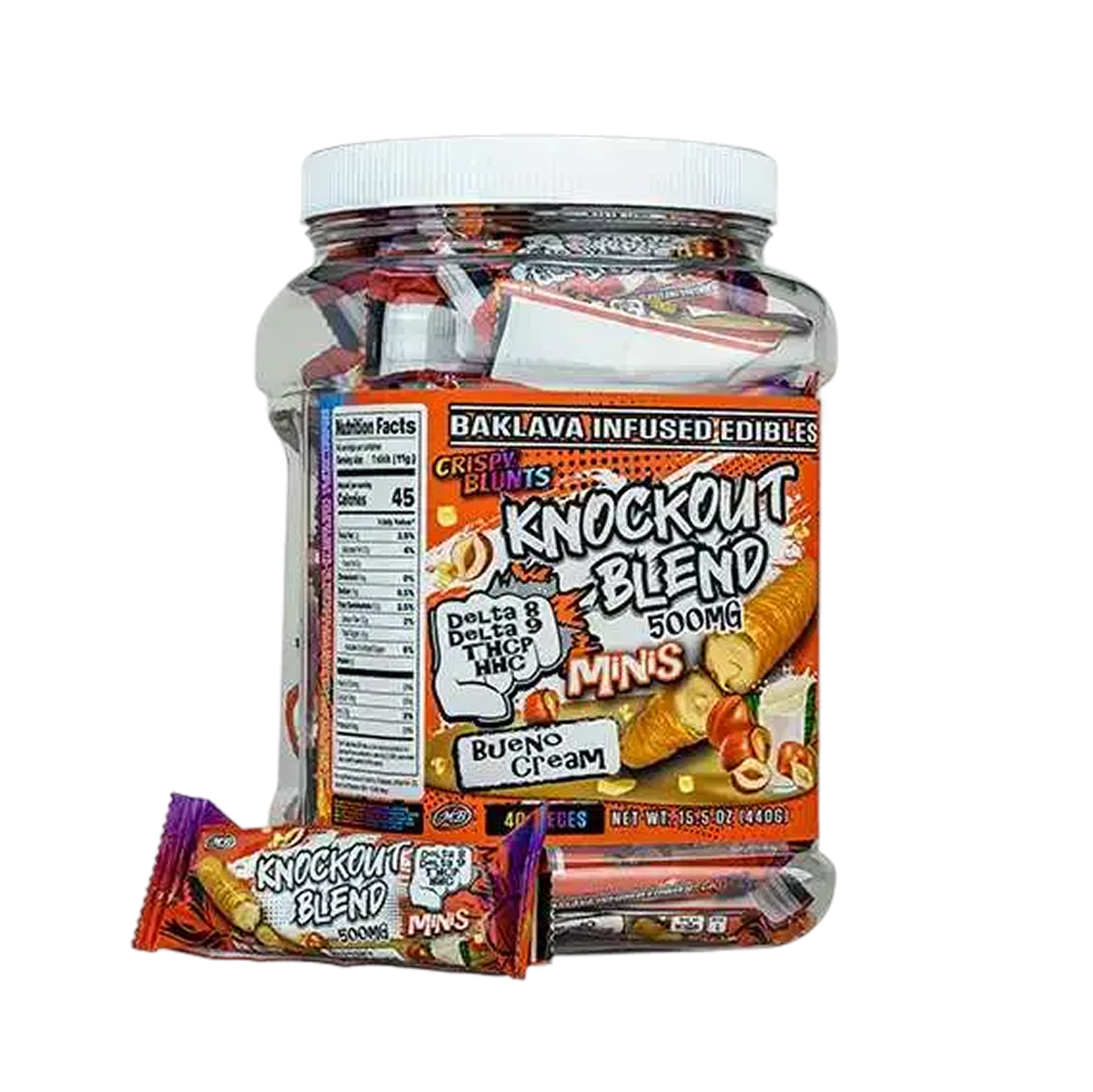 Crispy Blunts Knockout Blend Mini Bueno Cream: Oblea Crujiente (1 sobre / 500mg)