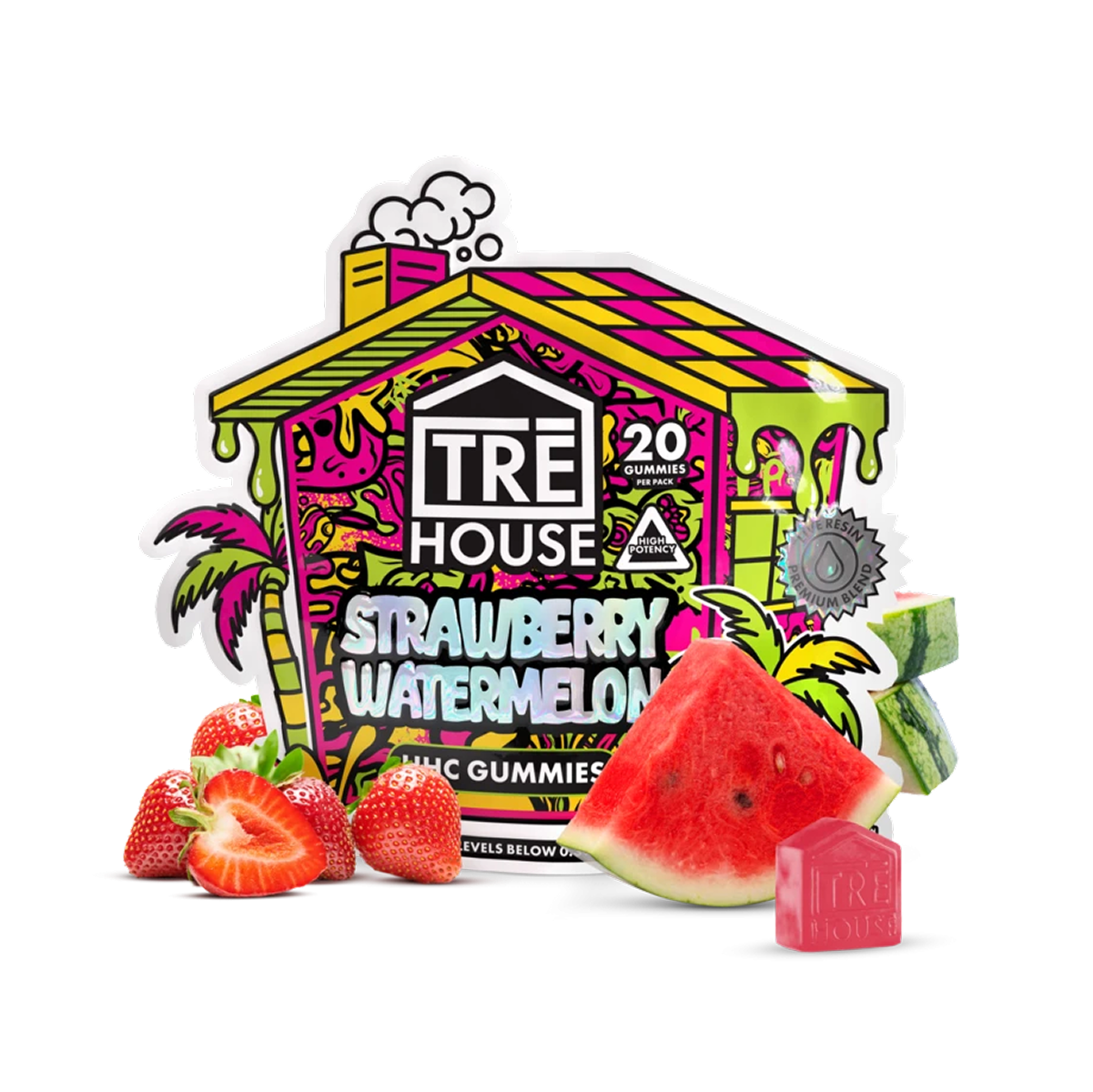 Tre House Gummies Strawberry Watermelon HHC 20ct (Casita)