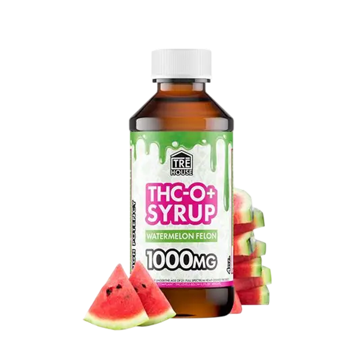 TRĒ House Delta-9 THC Syrup Watermelon Felon (1000mg)