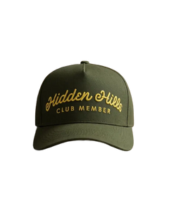Gorra Hidden Hills Club Member Hat: Olive Green &amp; Yellow-1