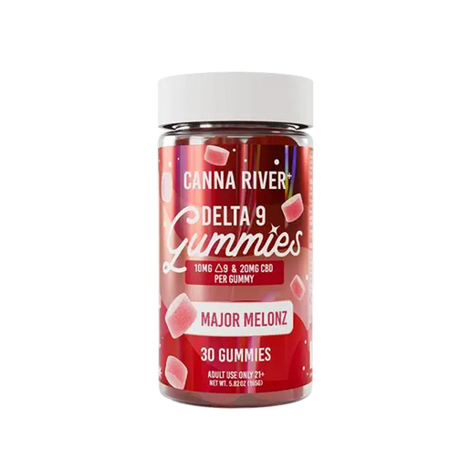 THC Canna River Delta-9 + CBD Gummies Major Melonz (30 pz / Fórmula de Espectro Completo)