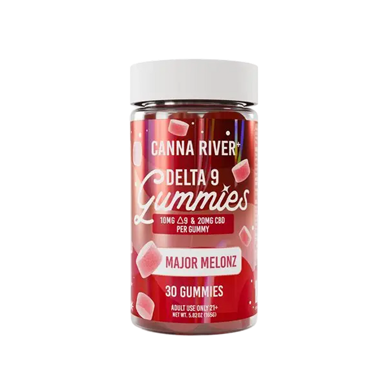 Canna River Delta-9 + CBD Gummies Major Melonz (30 pz / Fórmula de Espectro Completo)-1