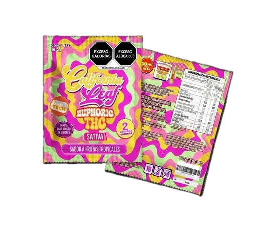 Sobre de Gomitas Euphoric Delta 9 THC | Pack 2 Piezas | 30mg D9 THC