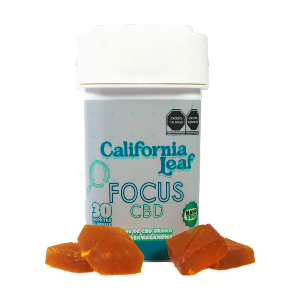 California Leaf® | Gomitas Focus CBD (Betacariofileno – 10 mg CBD Nano Broad) |15 ó 30 piezas.