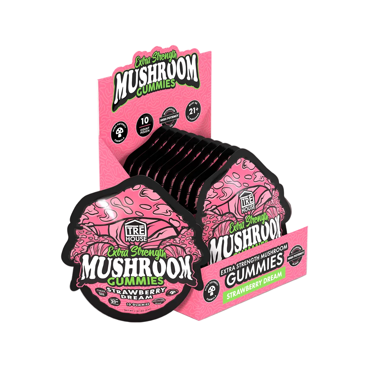Tre House Gummies Magic Mushrooms Extra Strength Strawberry Dream