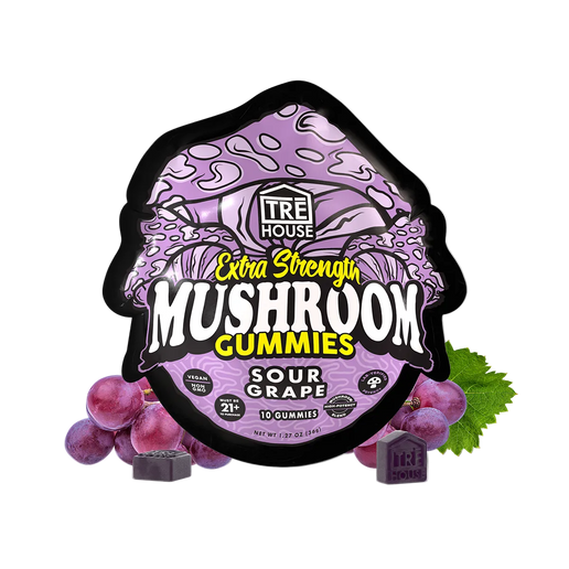 Tre House Gummies Magic Mushrooms Extra Strength Sour Grape