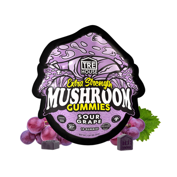 Tre House Gummies Magic Mushrooms Extra Strength Sour Grape