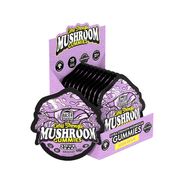 Tre House Gummies Magic Mushrooms Extra Strength Sour Grape