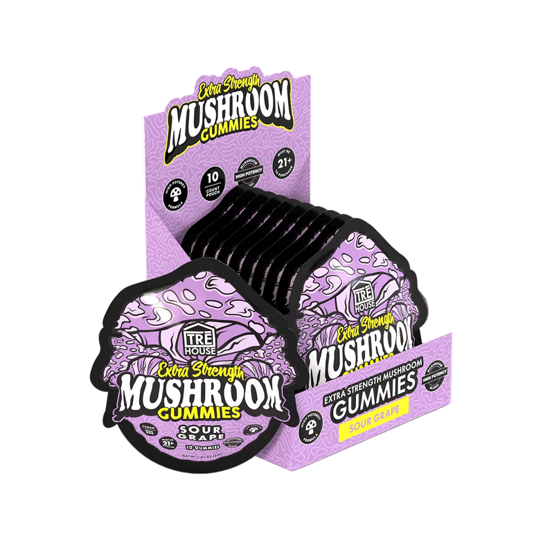 Tre House Gummies Magic Mushrooms Extra Strength Sour Grape-2
