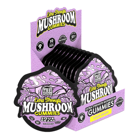 Tre House Gummies Magic Mushrooms Extra Strength Sour Grape