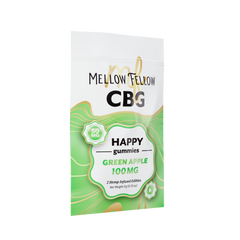 MELLOW FELLOW HAPPY GUMMIES 2PZ EDIBLES 100MG CBG GREEN APPLE-1