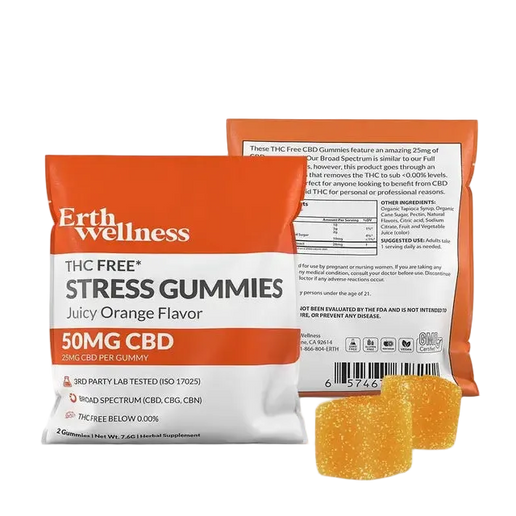 CBG-CBN Erth Stress Gummies CBD Juicy Orange