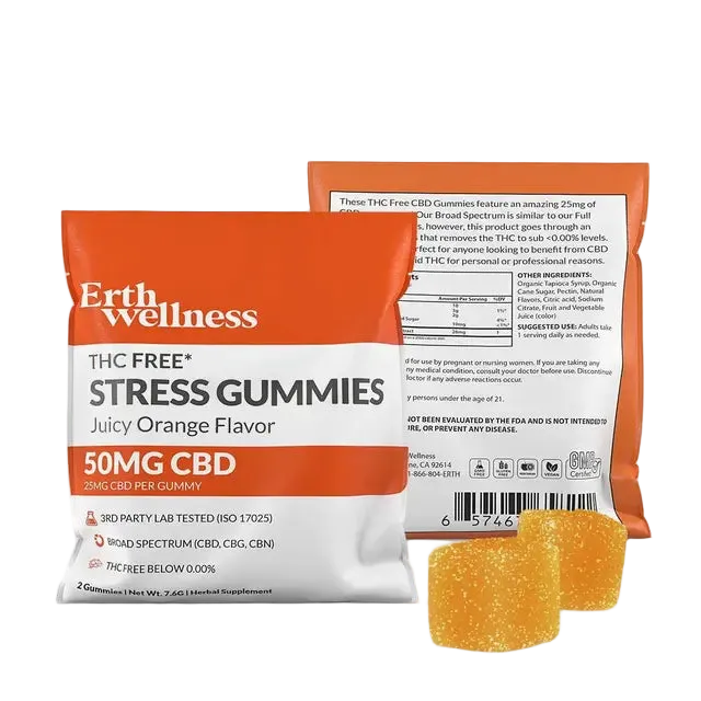 ERTH STRESS GUMMIES CBD:CBG:CBN 30PZ JUICY ORANGE