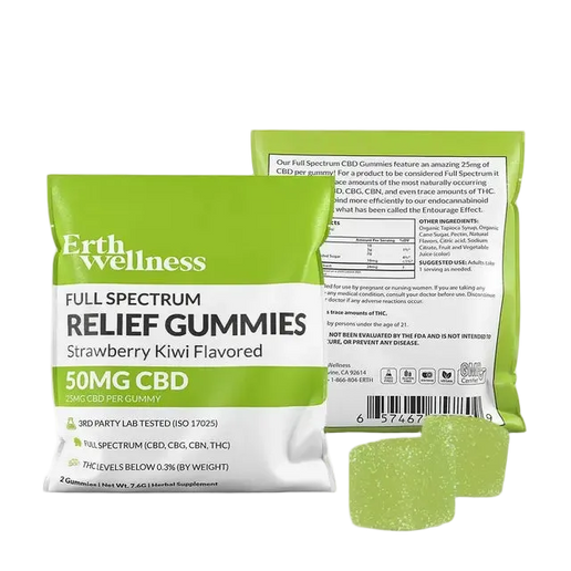 CBG-CBN Erth Relief Gummies CBD Strawberry Kiwi