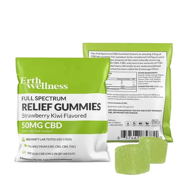 ERTH RELIEF GUMMIES CBD: THC 30pz STRAWBERRY KIWI
