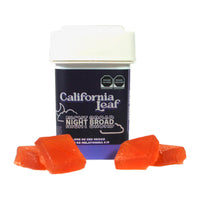California Leaf® | Gomitas Night Broad (Sin terpenos – 20 mg CBD Broad + 5 mg Melatonina) |15 ó 30 piezas.