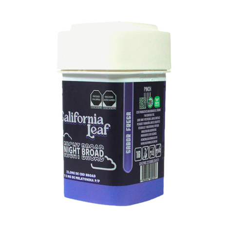 Gomitas Night Broad (Sin terpenos – 20 mg CBD Broad + 5 mg Melatonina) |15 ó 30 piezas.