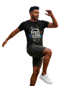 Playera TRE House Official Tee: Space Trip Black-2