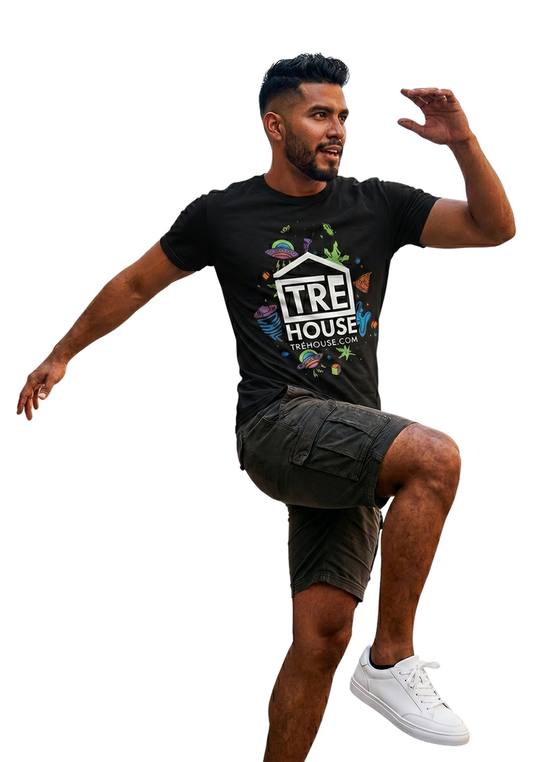 Playera TRE House Official Tee: Space Trip Black-2