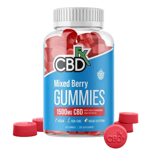 CBDfx Gummies Mixed Berries 60ct 1500mg