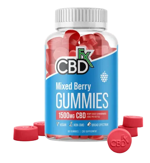CBDfx Gummies Mixed Berries 60ct 1500mg