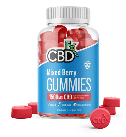 CBDfx Gummies Mixed Berries 60ct 1500mg
