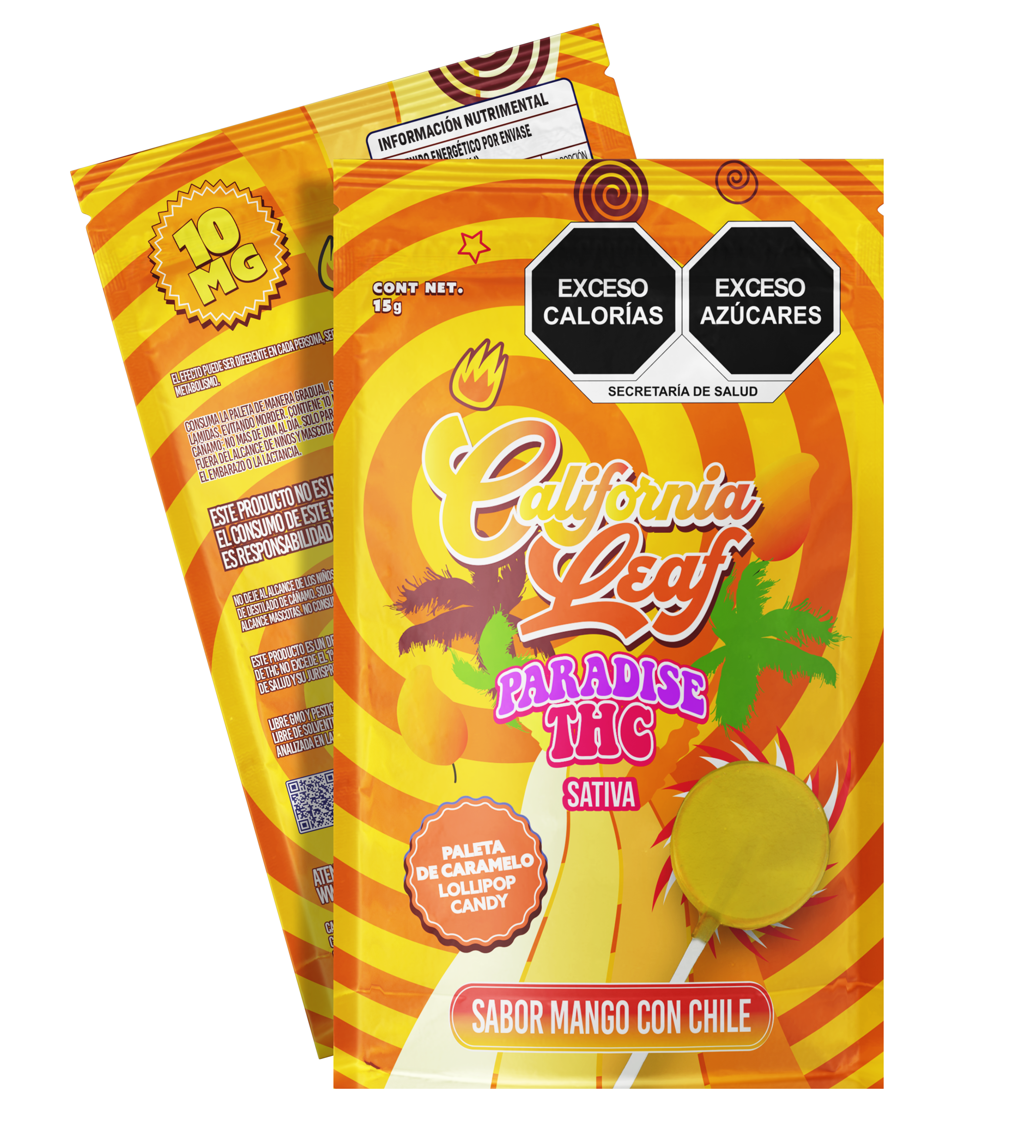 PALETA DE CARAMELO SABOR MANGO CON CHILE 10MG
