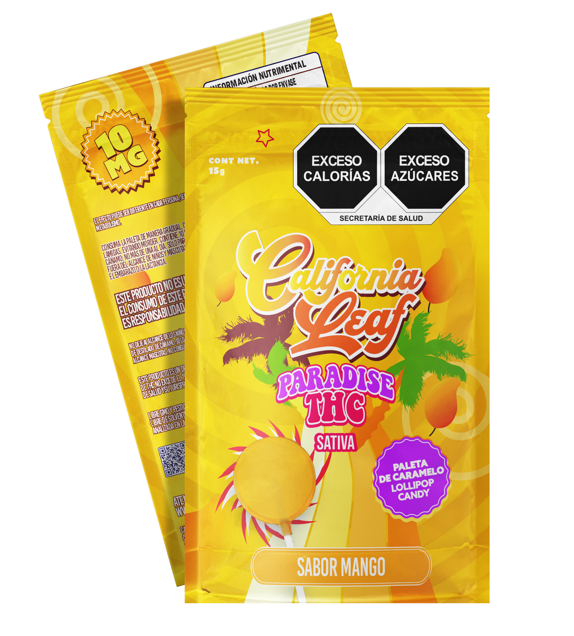 PALETA DE CARAMELO SABOR MANGO 10MG THC-1