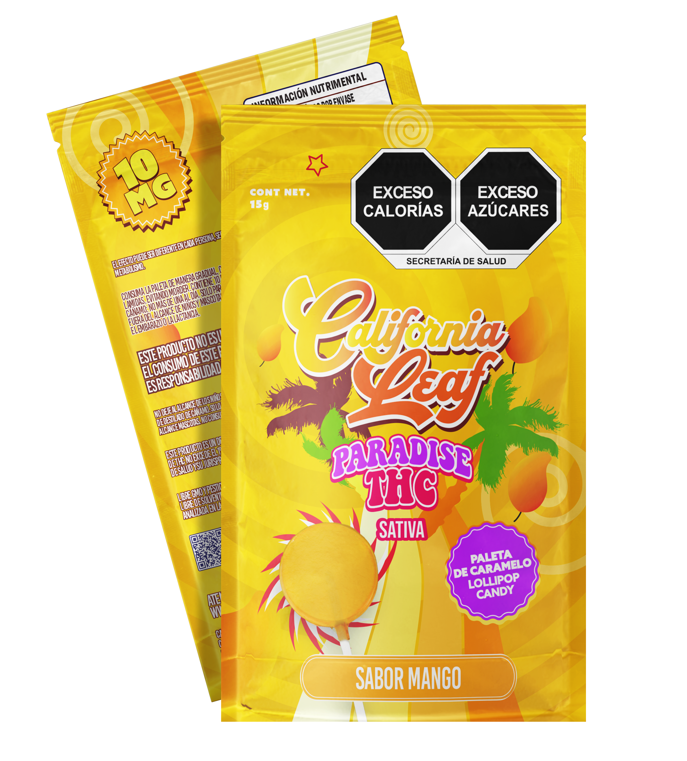 PALETA DE CARAMELO SABOR MANGO 10MG THC