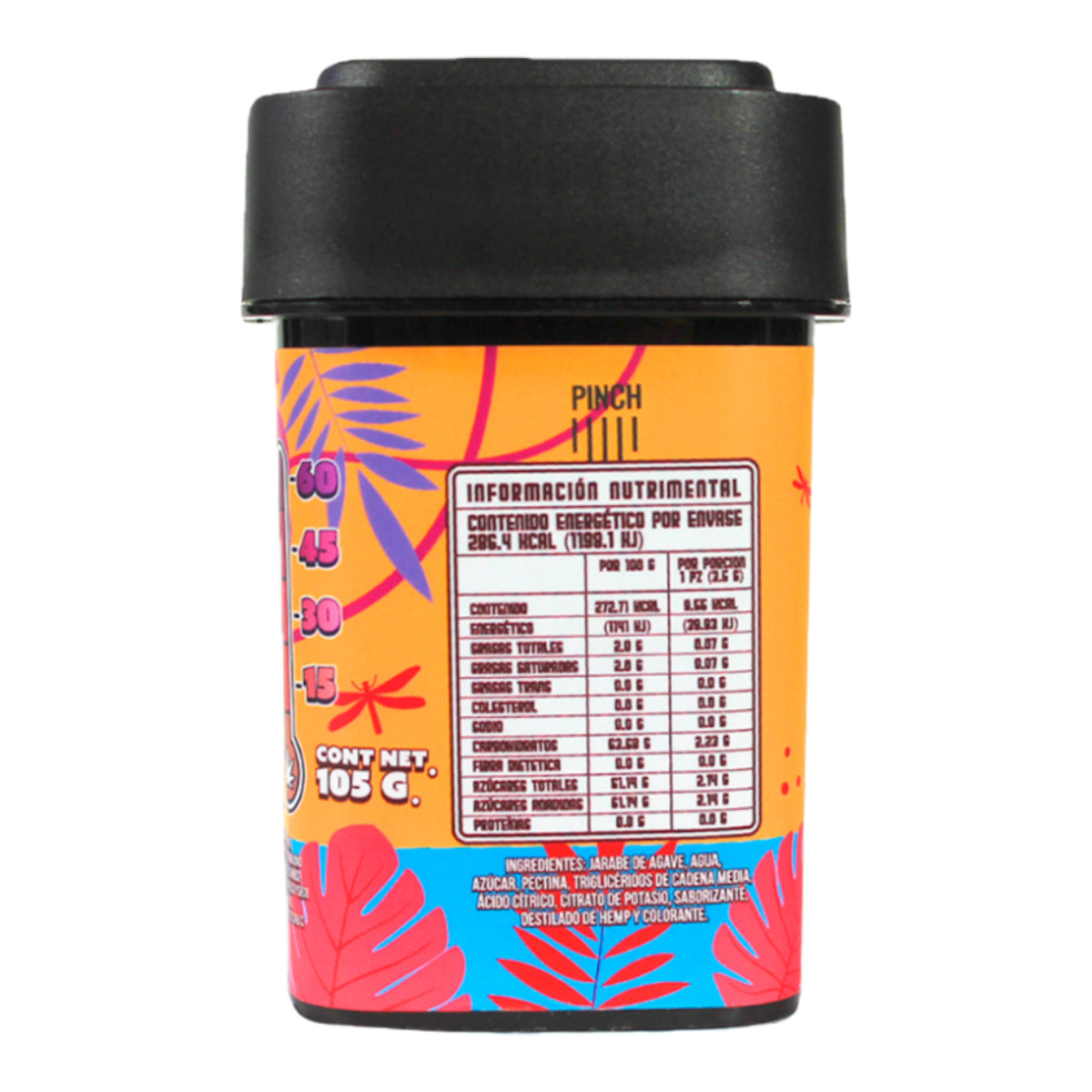 California Leaf THC Gomitas Paradise Thc Sativa 30/50 mg Delta 9 Thc en perspectiva angular tridimensional