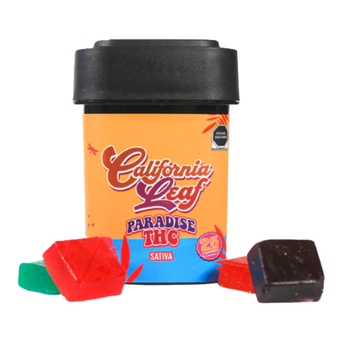 California Leaf THC Gomitas Paradise Thc Sativa 30/50 mg Delta 9 Thc mostrando detalles de diseño y puertos