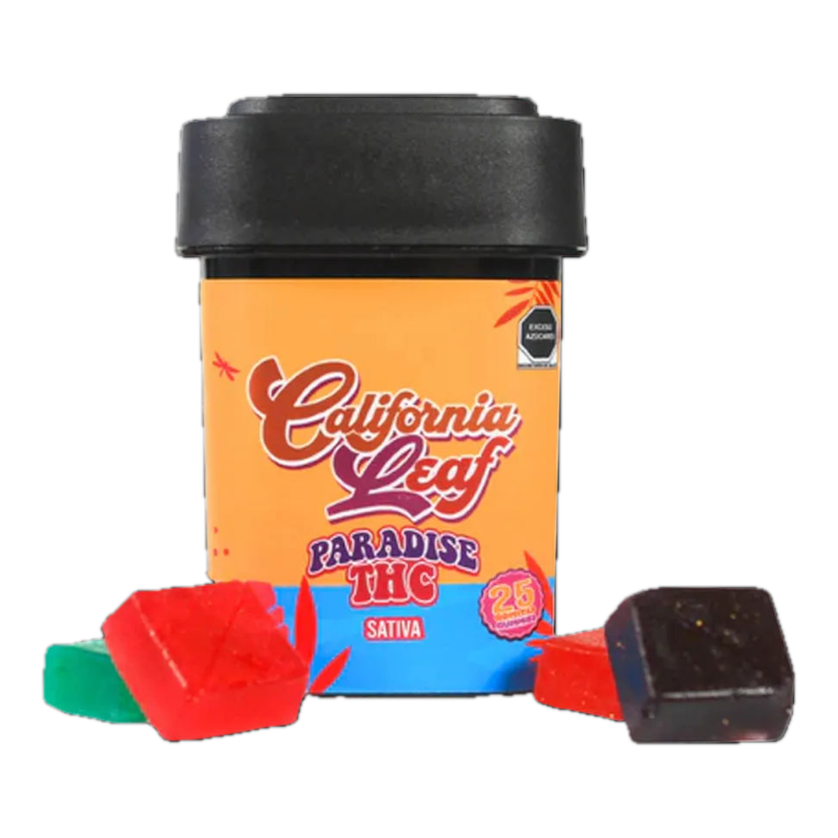California Leaf THC Gomitas Paradise Thc Sativa 30/50 mg Delta 9 Thc mostrando detalles de diseño y puertos