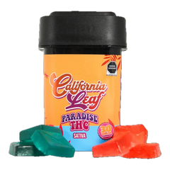 California Leaf THC Gomitas Paradise Thc Sativa 30/50 mg Delta 9 Thc mostrando detalles de diseño y puertos