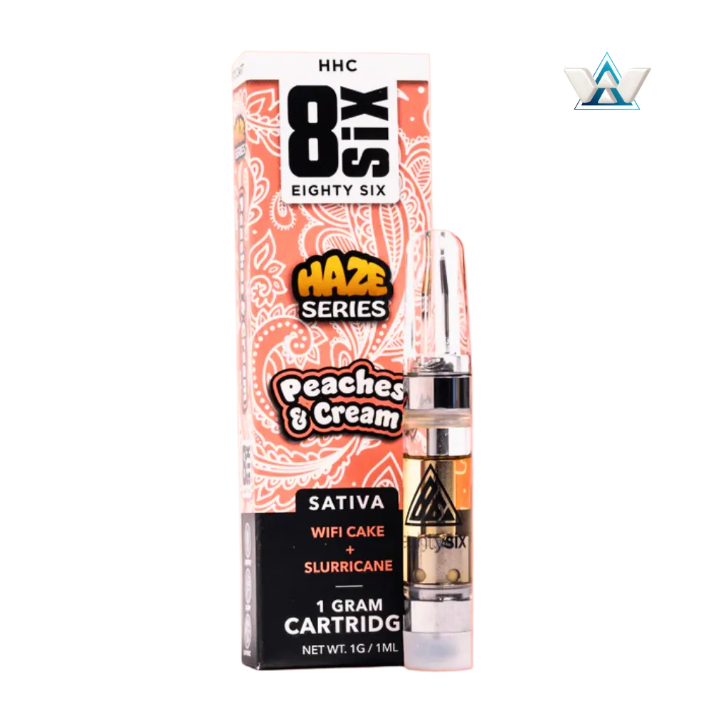 8SIX HAZE SERIES HHC CARTUCHO 1 GRAMO SATIVA DE DURAZNO Y CREMA