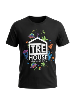 Playera TRE House Official Tee: Space Trip Black-1