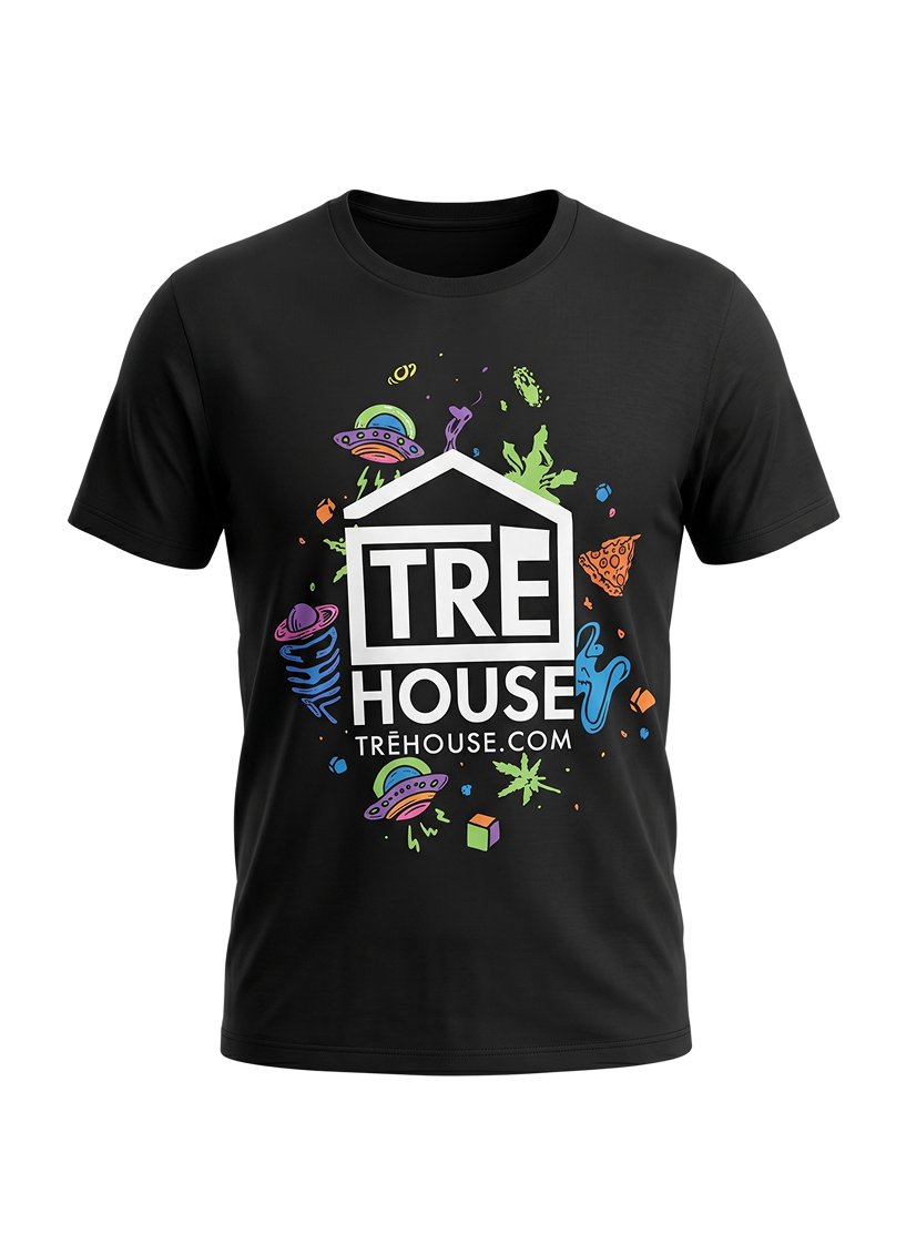 Playera TRĒ House Official Tee: Space Trip Black