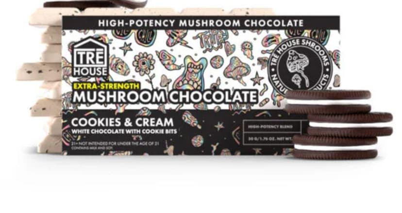 Tre House Chocolate Bar Magic Mushrooms Extra Strength Chocolate Crunch