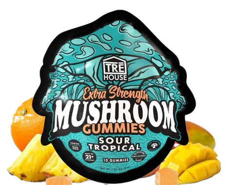 Tre House Gummies Magic Mushrooms Extra Strength Sour Tropical