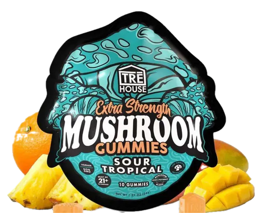 Tre House Gummies Magic Mushrooms Extra Strength Sour Tropical