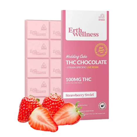 THC Erth Chocolate Bar THC Strawberry Swirl Hybrid