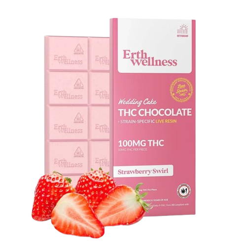 ERTH THC CHOCOLATE BAR THC STRAWBERRY SWIRL HYBRID