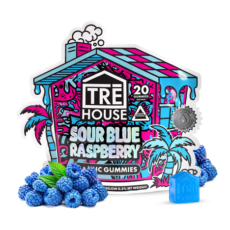 Gummies Sour Blue Raspberry Delta 9 HHC 20ct