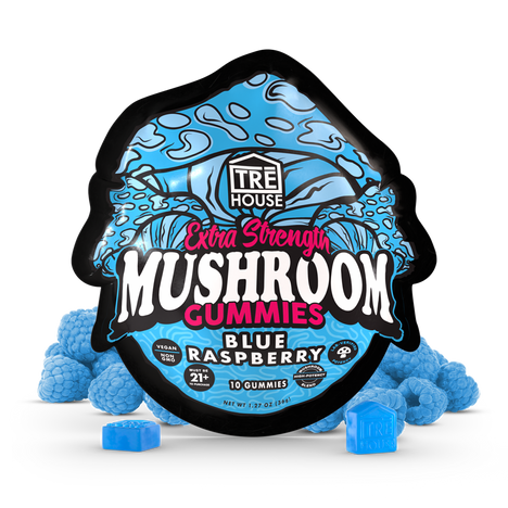 Tre House Gummies Magic Mushrooms Extra Strength Blue Raspberry