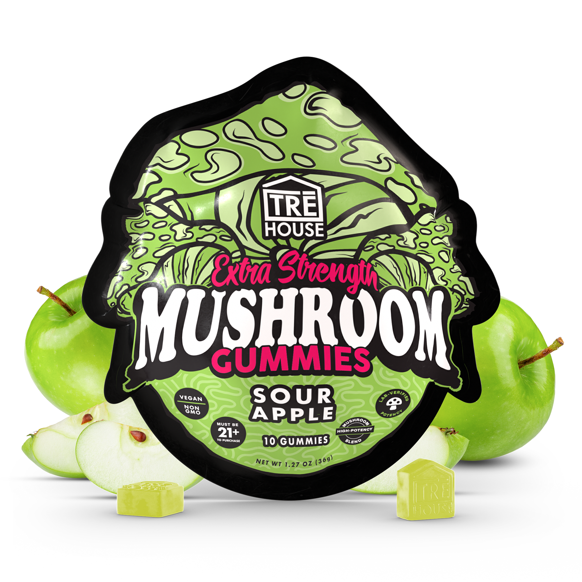 Tre House Gummies Magic Mushrooms Sour Apple