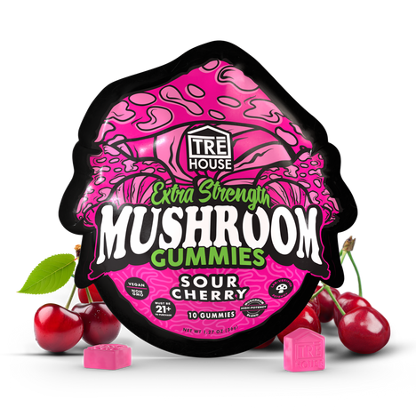 Tre House Gummies Magic Mushrooms Extra Strength Sour Cherry