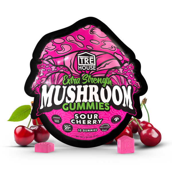 Tre House Gummies Magic Mushrooms Extra Strength Sour Cherry