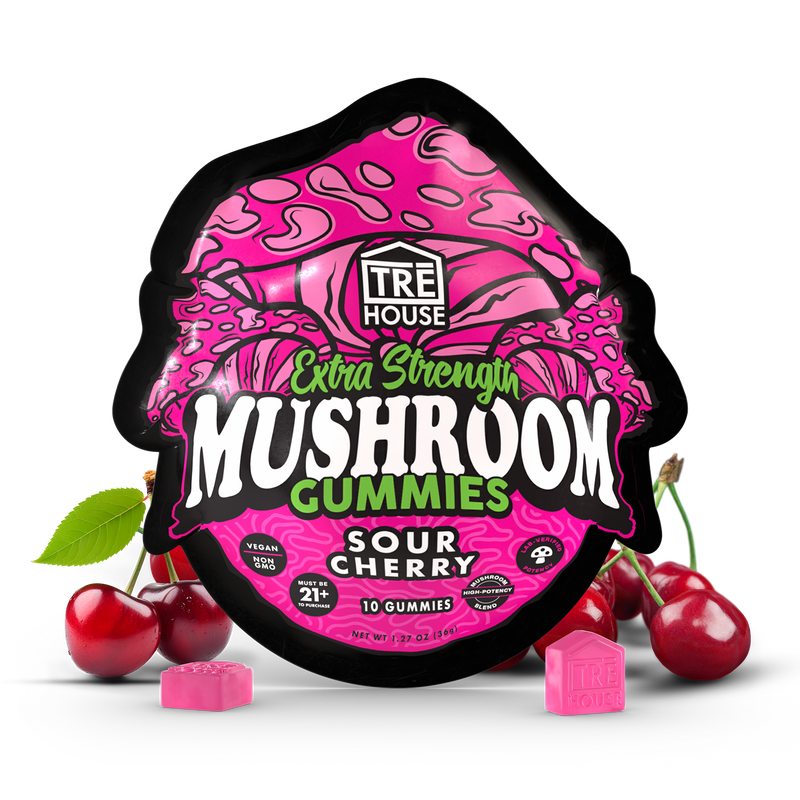 Tre House Gummies Magic Mushrooms Extra Strength Sour Cherry-1
