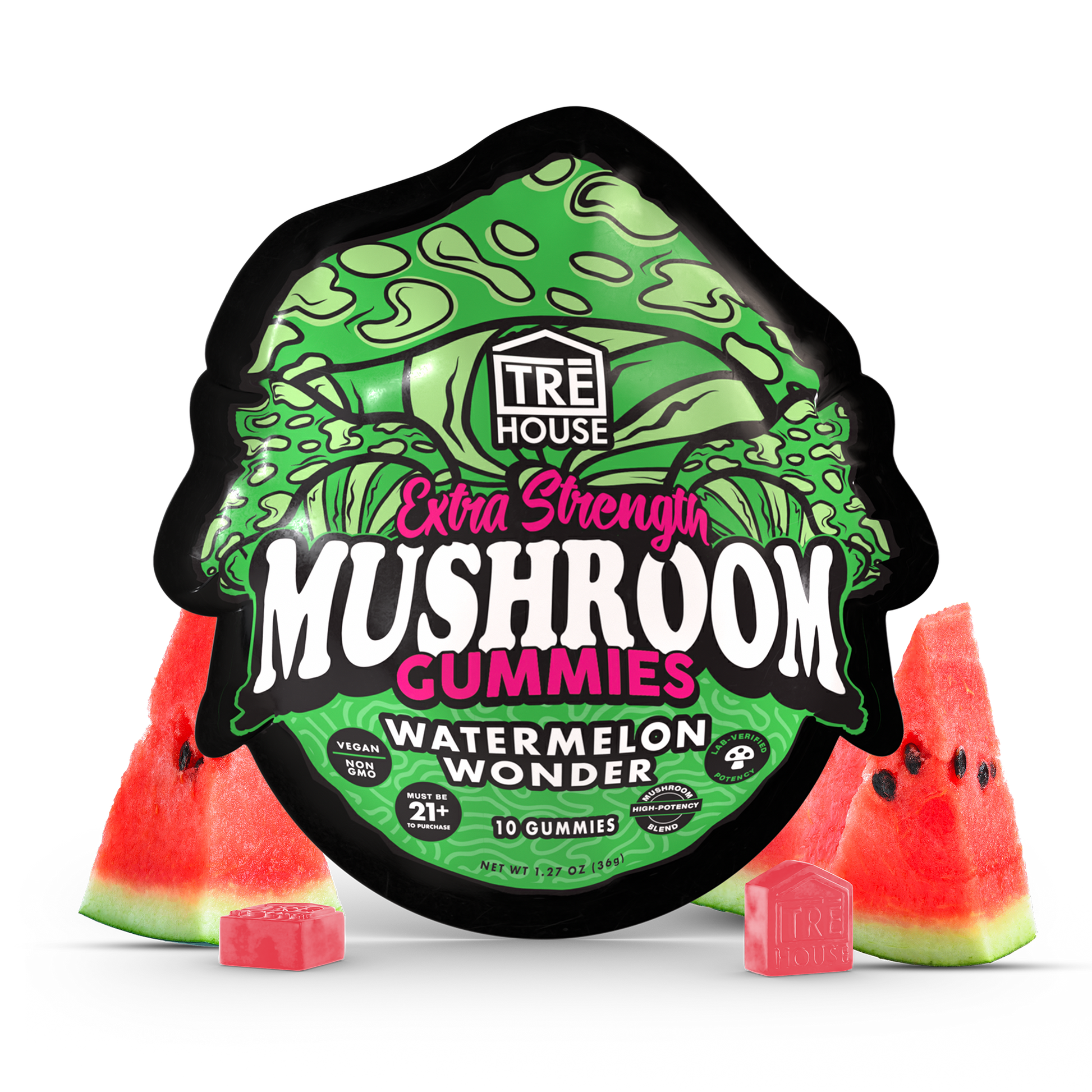 Tre House Gummies Magic Mushrooms Extra Strength Watermelon Wonder-1