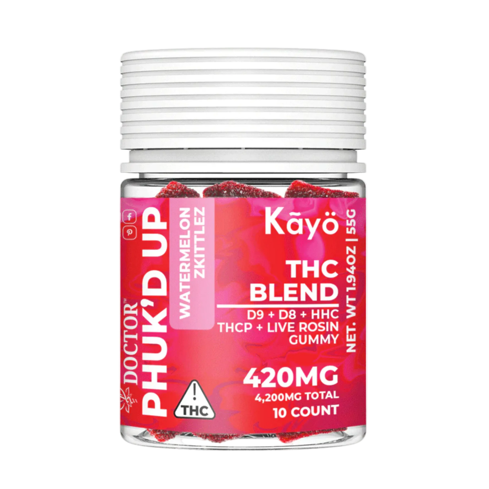 Phuk'd Up Gummies Watermelon 10ct 420mg-1